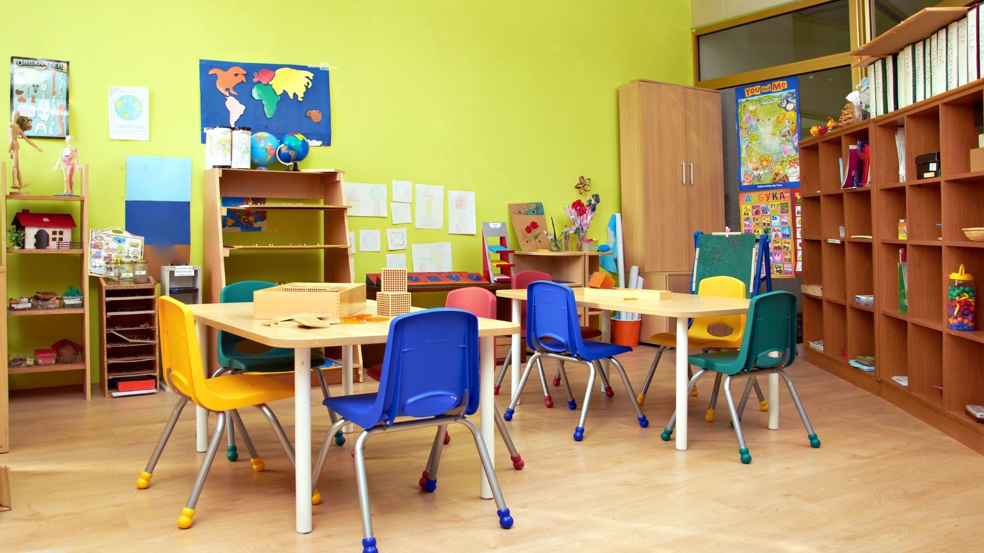 A colorful classroom