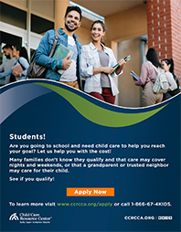 Child Care Financial Assistance - Students Flyer