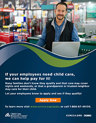 Child Care Financial Assistance - Employers Flyer