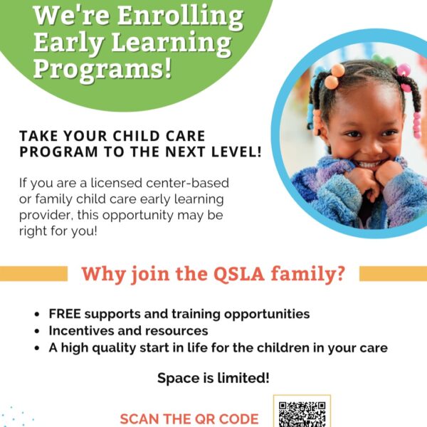 We're Enrolling Early Learning Programs! - English Flyer