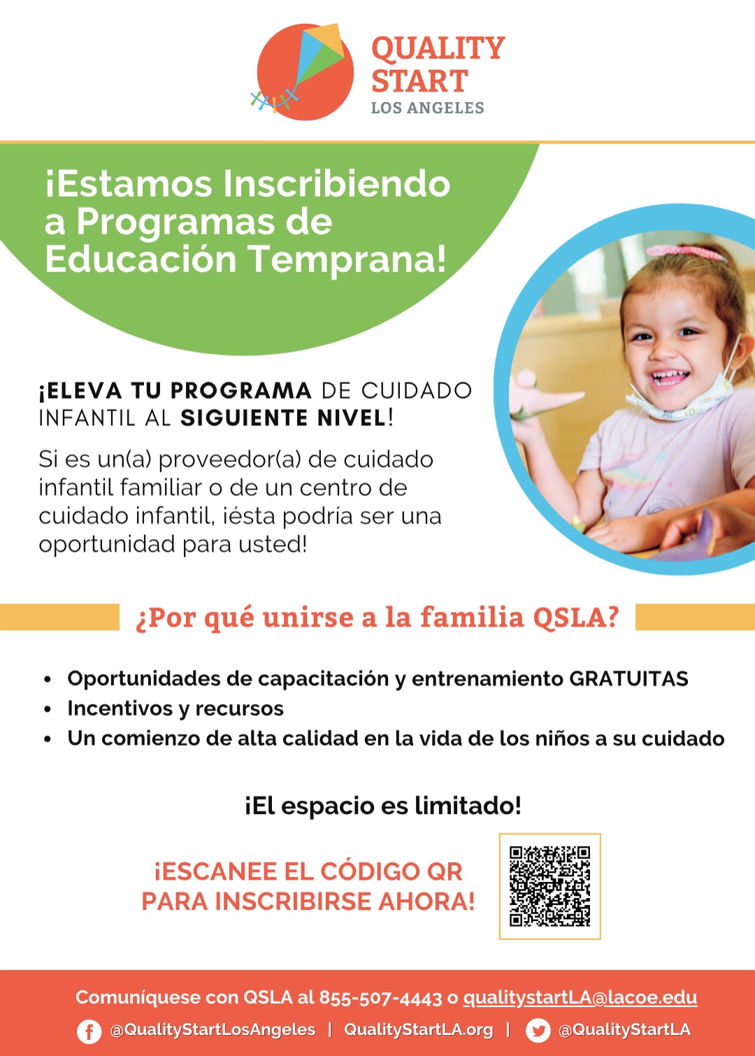 We're Enrolling Early Learning Programs! - Spanish Flyer