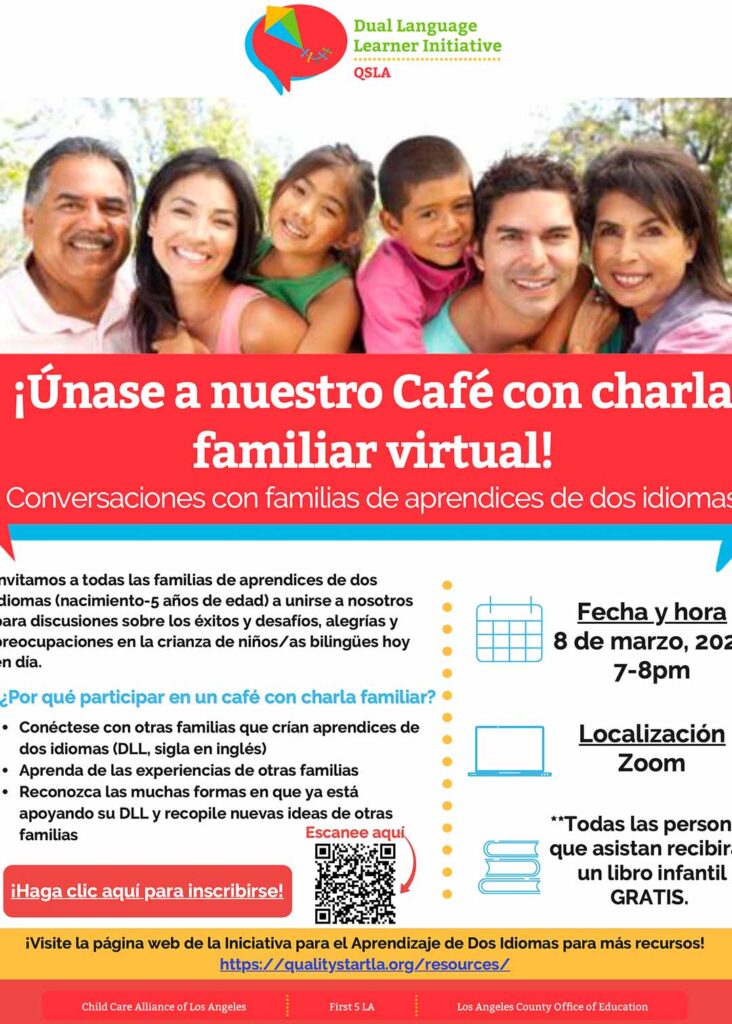 Join our Virtual Family Cafe flyer - Spanish