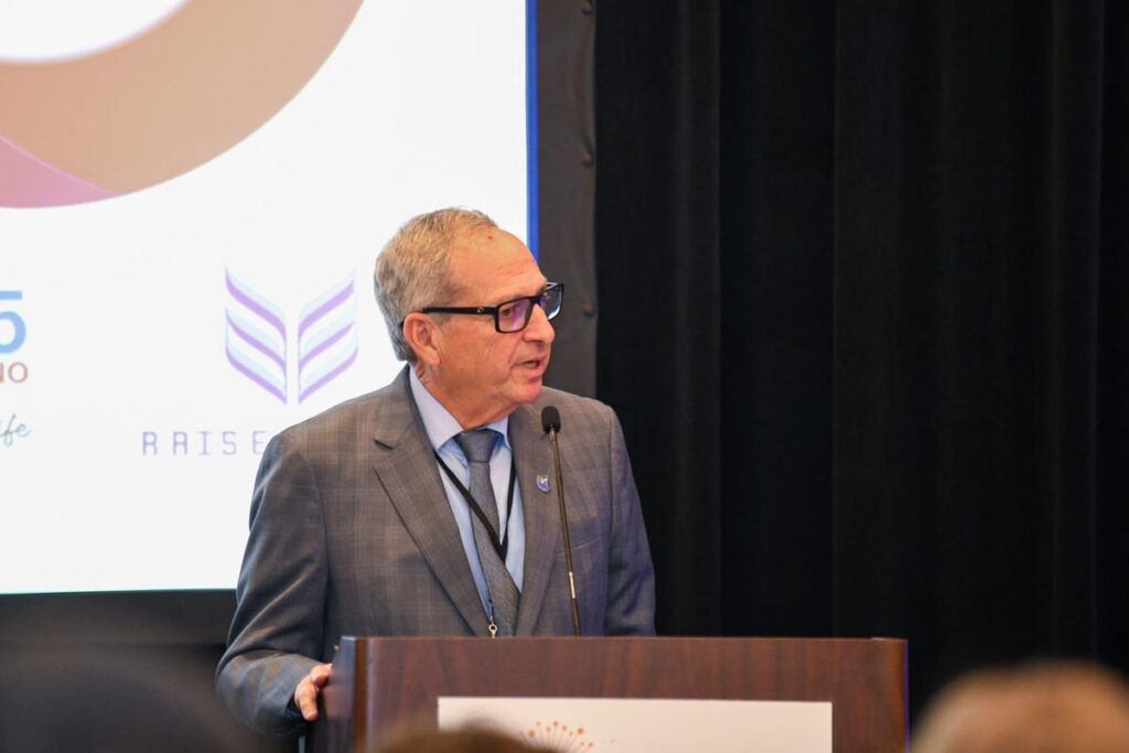 CCRC Chief Executive Officer, Dr. Michael Olenick sets the stage for the conference's second lunch plenary.