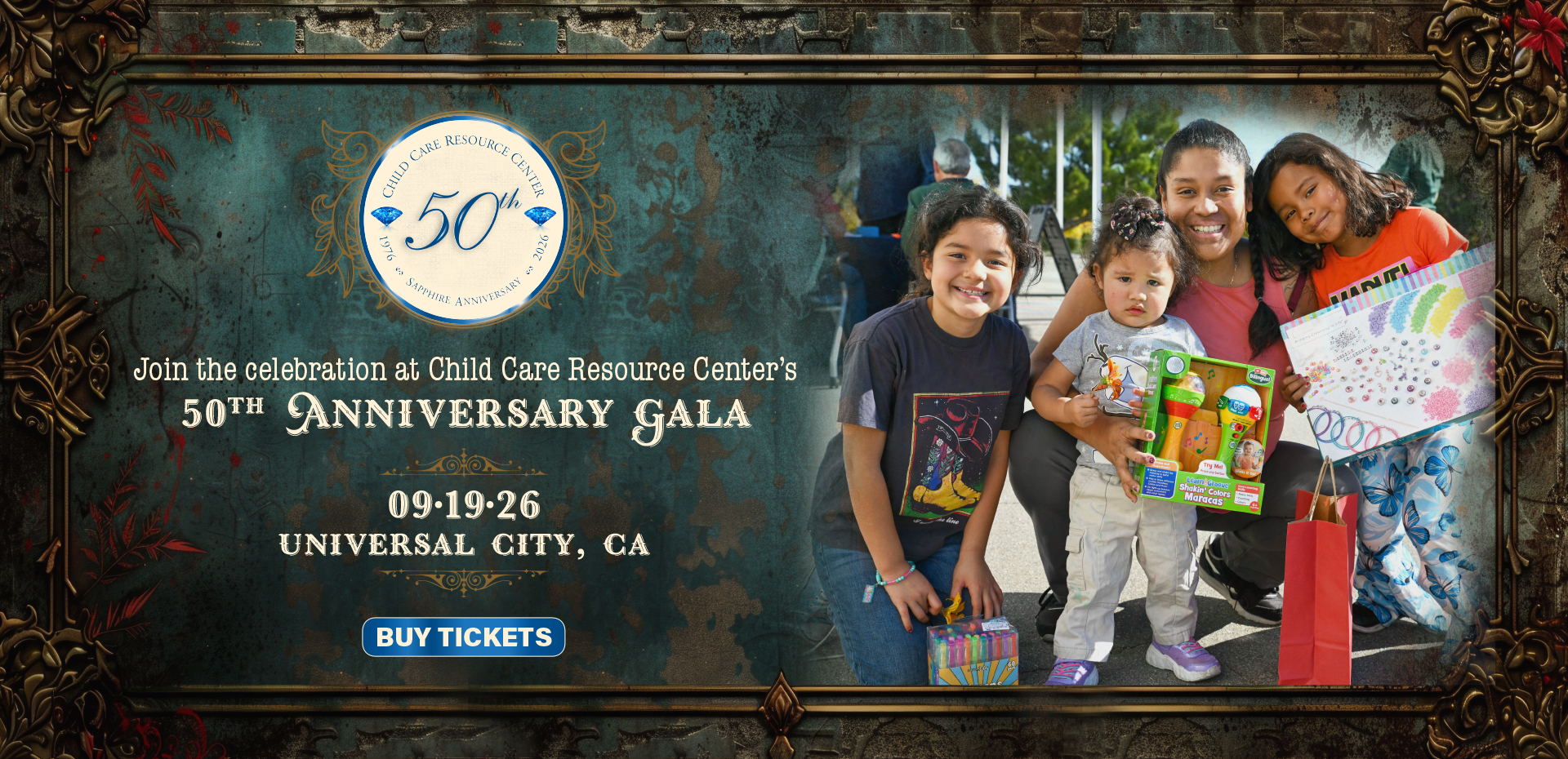 Join CCRC's 50th Gala Anniversary Gala on September 19, 2026
