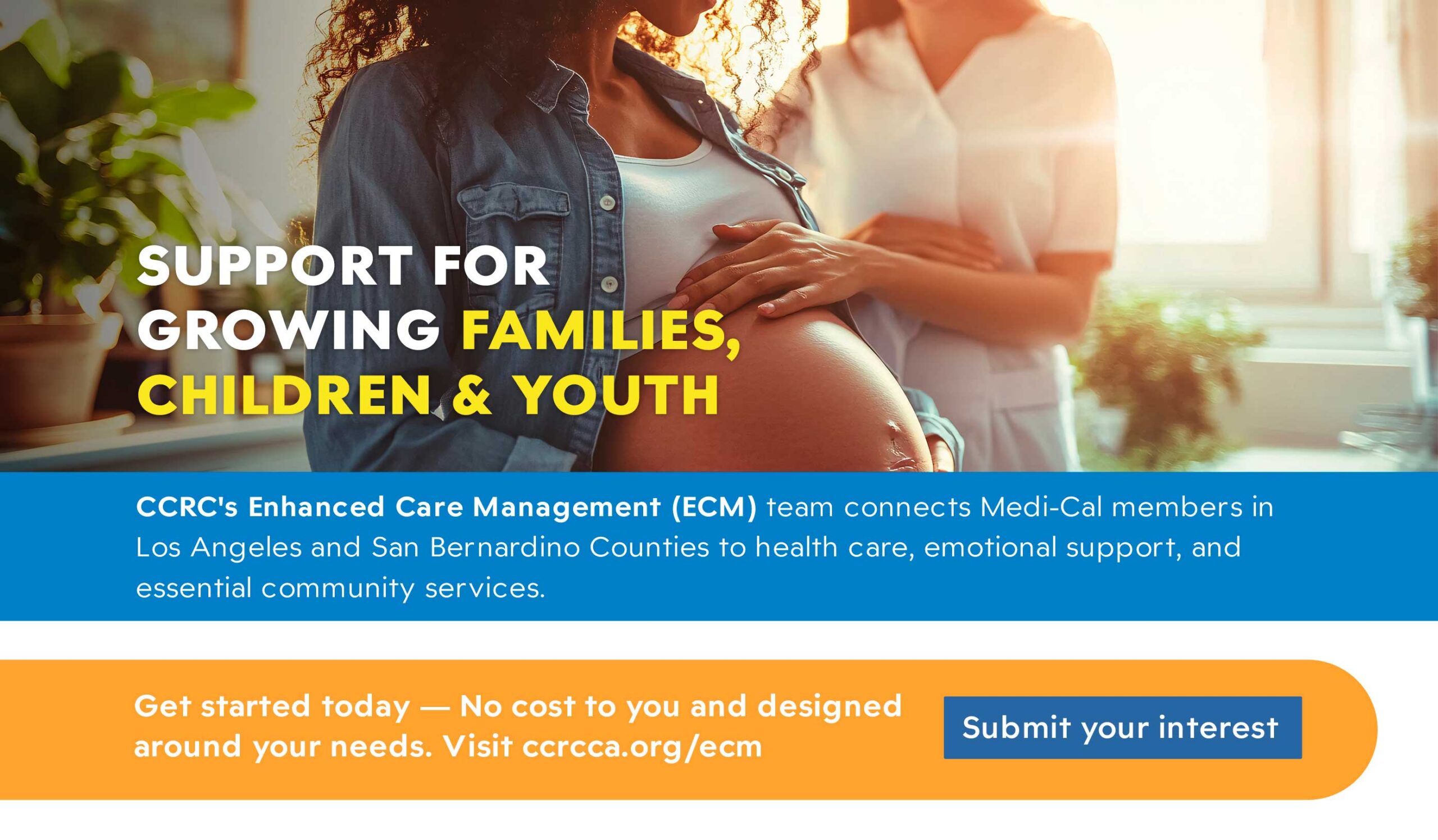 Submit your interest for CCRC's Enhanced Care Management.